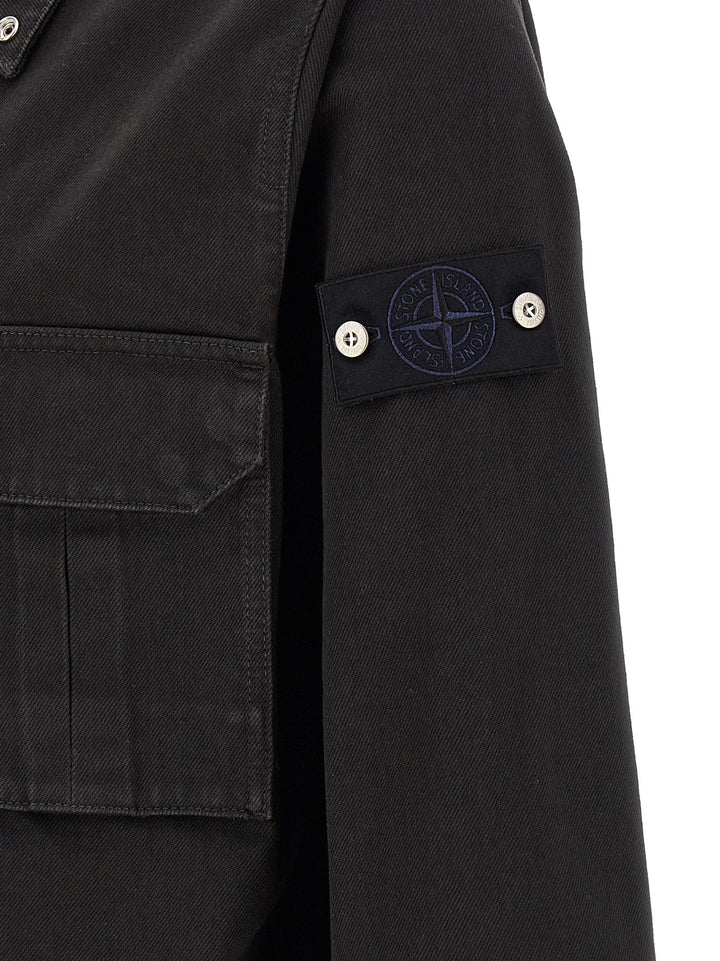 Stone Island Denim Overshirt Shirt and Blouse - Black | b539c1e9137acc2e0ef2a2888fb0bcb6a7a43a1d