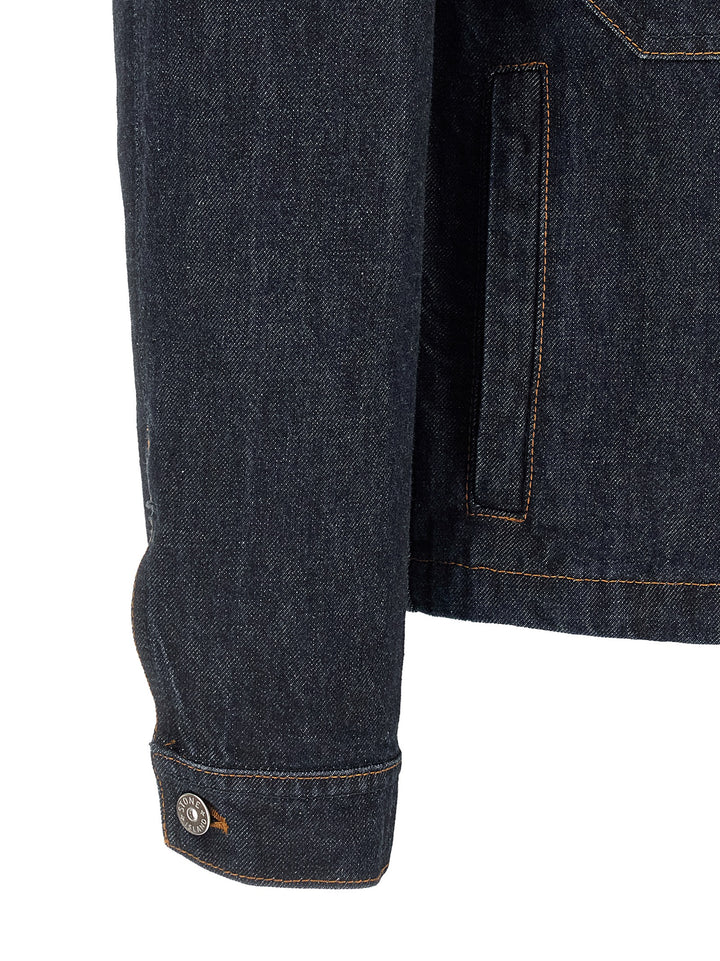 Stone Island Denim Jacket Puffer Jackets - Blue | 4d76819d5d689cb8a91113f055e58f195da7a105