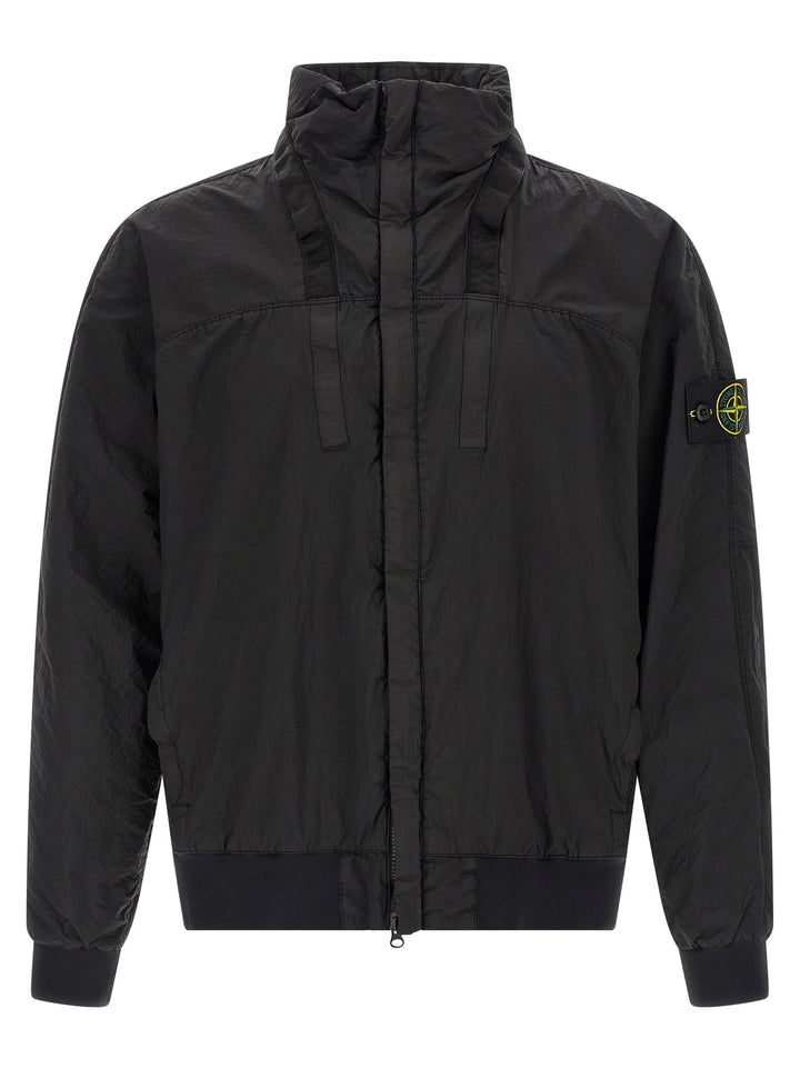 Stone Island Bomber Nylon Metal Watro Puffer Jackets - Black | bab34edc1ded53ff589a462280b415cc8d351d75