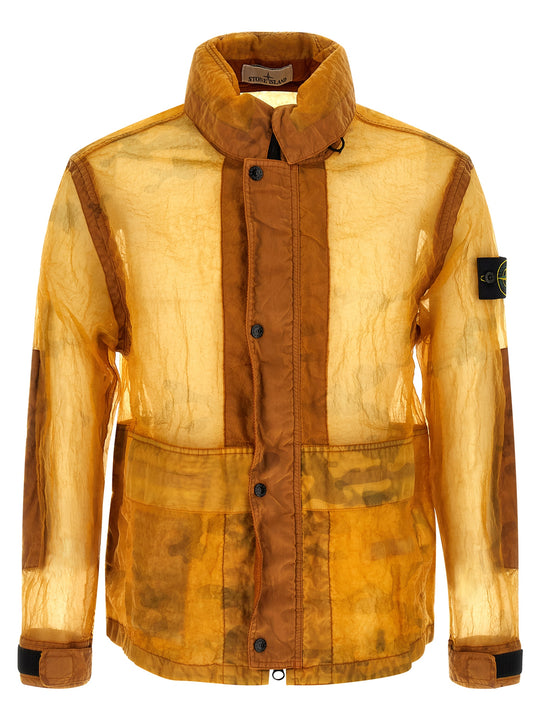 Monofilament Mesh Jacket Puffer Jackets Orange