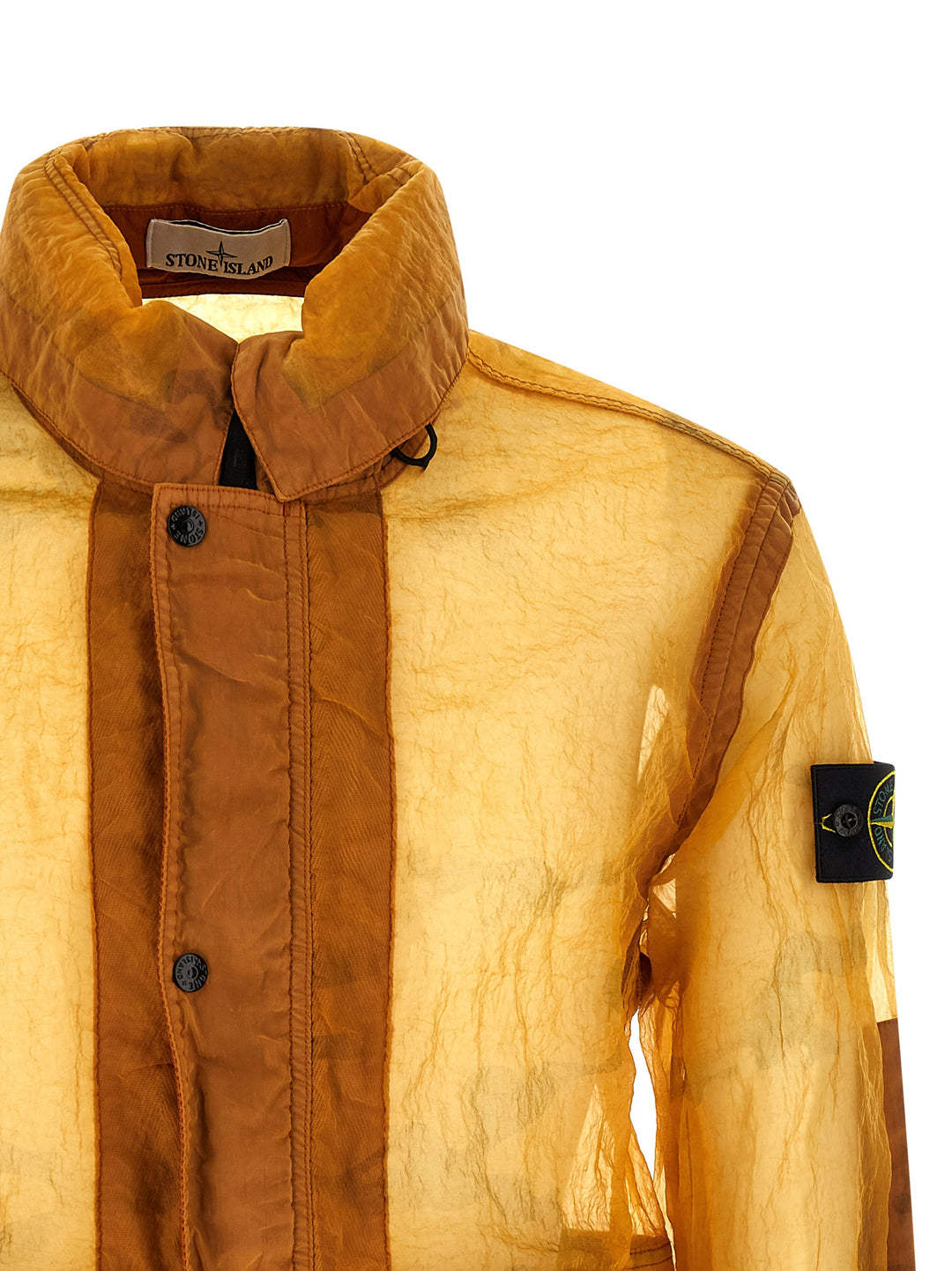 Stone Island Monofilament Mesh Jacket Puffer Jackets - Orange | f04a7780ecce8a643f9aa00930f323f55d4c09fb