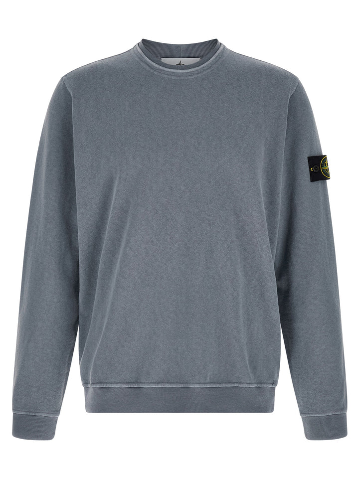 Stone Island Brushed Cotton Sweatshirt - Blue | 0dae13330982a2711f1f495a21eb7058a2600ad6