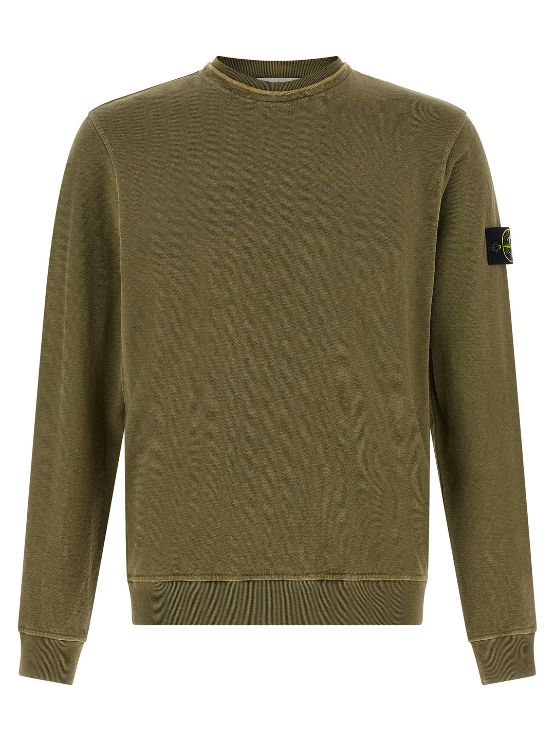 Stone Island Brushed Cotton Sweatshirt - Green | 34e5b8ba54aa5b8aee02edd31bfd0c235f49aeb8
