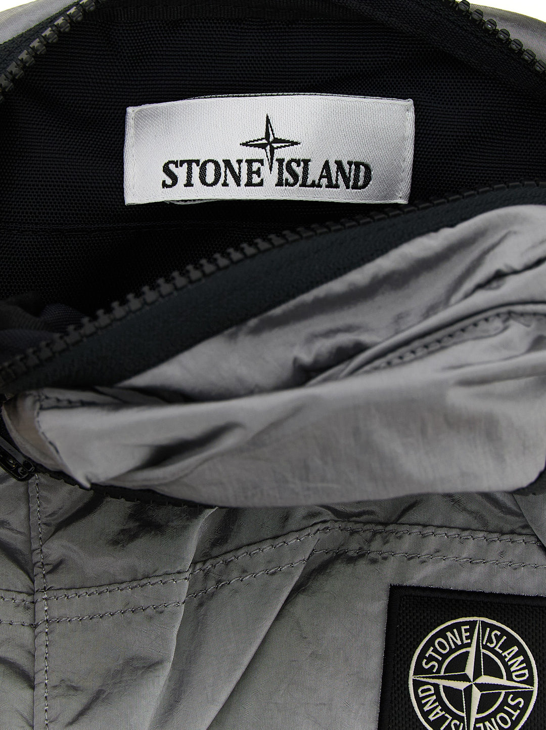 Stone Island Econyl® Shoulder Strap Crossbody Bags - Gray | f88f9bf0db10f46516fc8fdfee5908beca327fcd