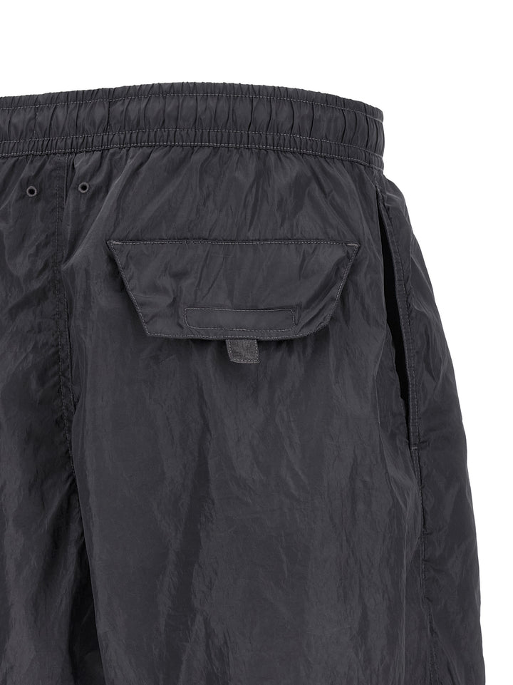 Stone Island Logo Print Swim Shorts Beachwear - Gray | 8bd8cadcafa74820080a6238000a3c667bbac5e3