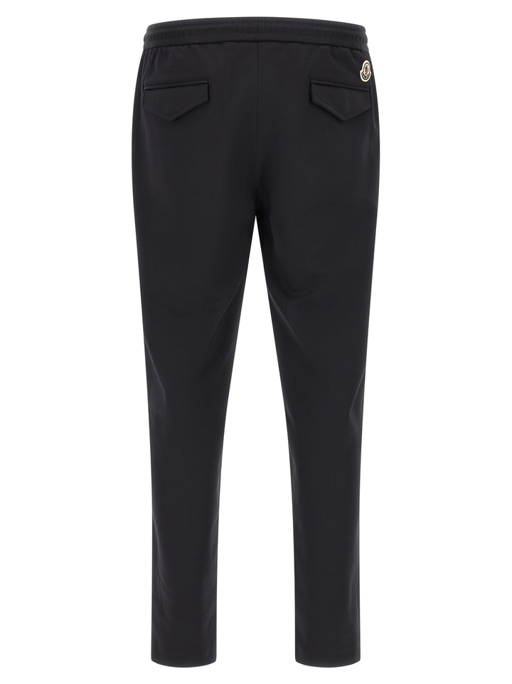 Moncler Logo Patch Joggers Pants - Black | fd8cdd753bd5a6cd14deb0a850c7edeb6abcdb6f