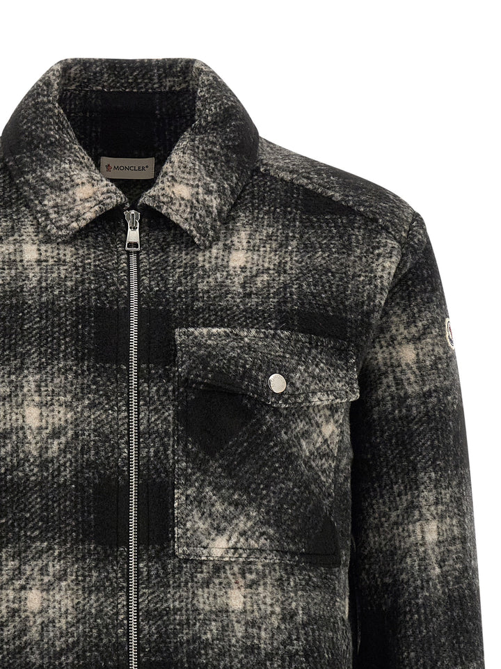 Moncler Zip Overshirt Shirt and Blouse - Gray | 77491be886224f02bb4d10f9289bc4b0f05ab759