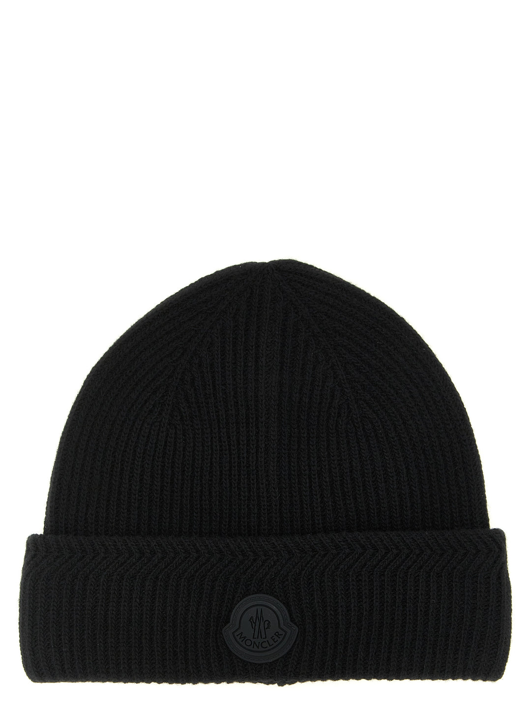 Moncler Brioche Half Stitch Cap Hats - Black | f31152155db5c83311cfb74e80357fd95fde801d
