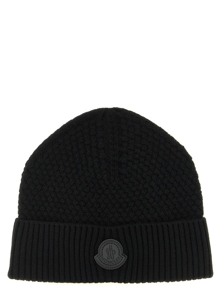 Moncler Basket Stitch Beanie Hats - Black | 578a4b17bdae67058499c5ec604be88809a435ea