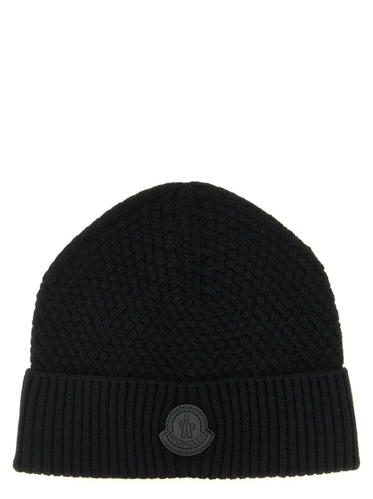 Basket Stitch Beanie Hats Black