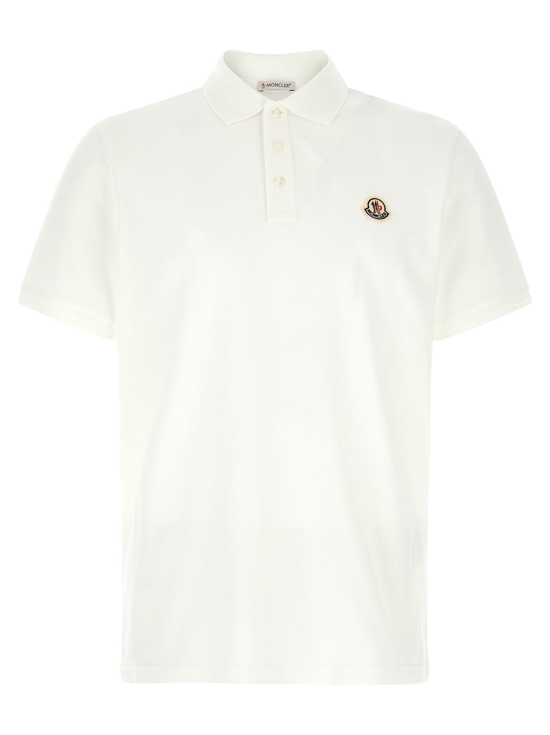 Moncler Logo Patch  Shirt Polo - White | c1cad01b57dc6bb6be1d25c4af48ae3883e5defe