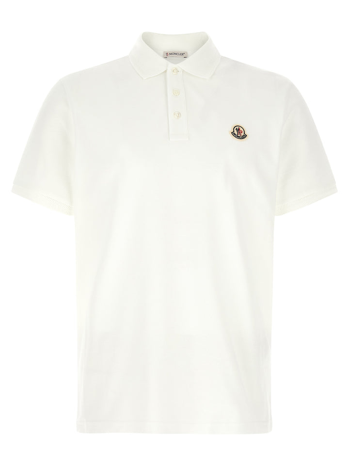 Moncler Logo Patch  Shirt Polo - White | c1cad01b57dc6bb6be1d25c4af48ae3883e5defe