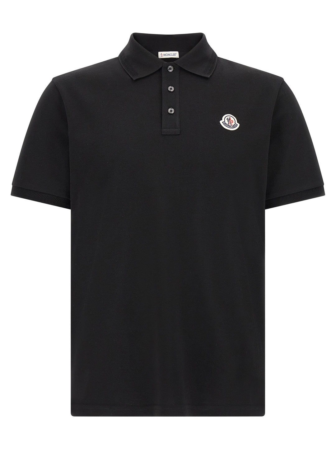 Moncler Logo Patch  Shirt Polo - Black | 764048bdf15bfd6a7626eae9bc65e45b8c022428