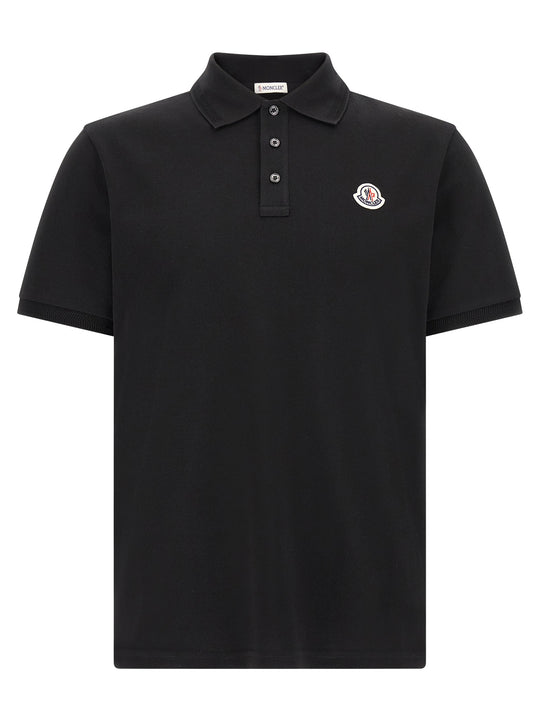 Logo Patch Shirt Polo Black
