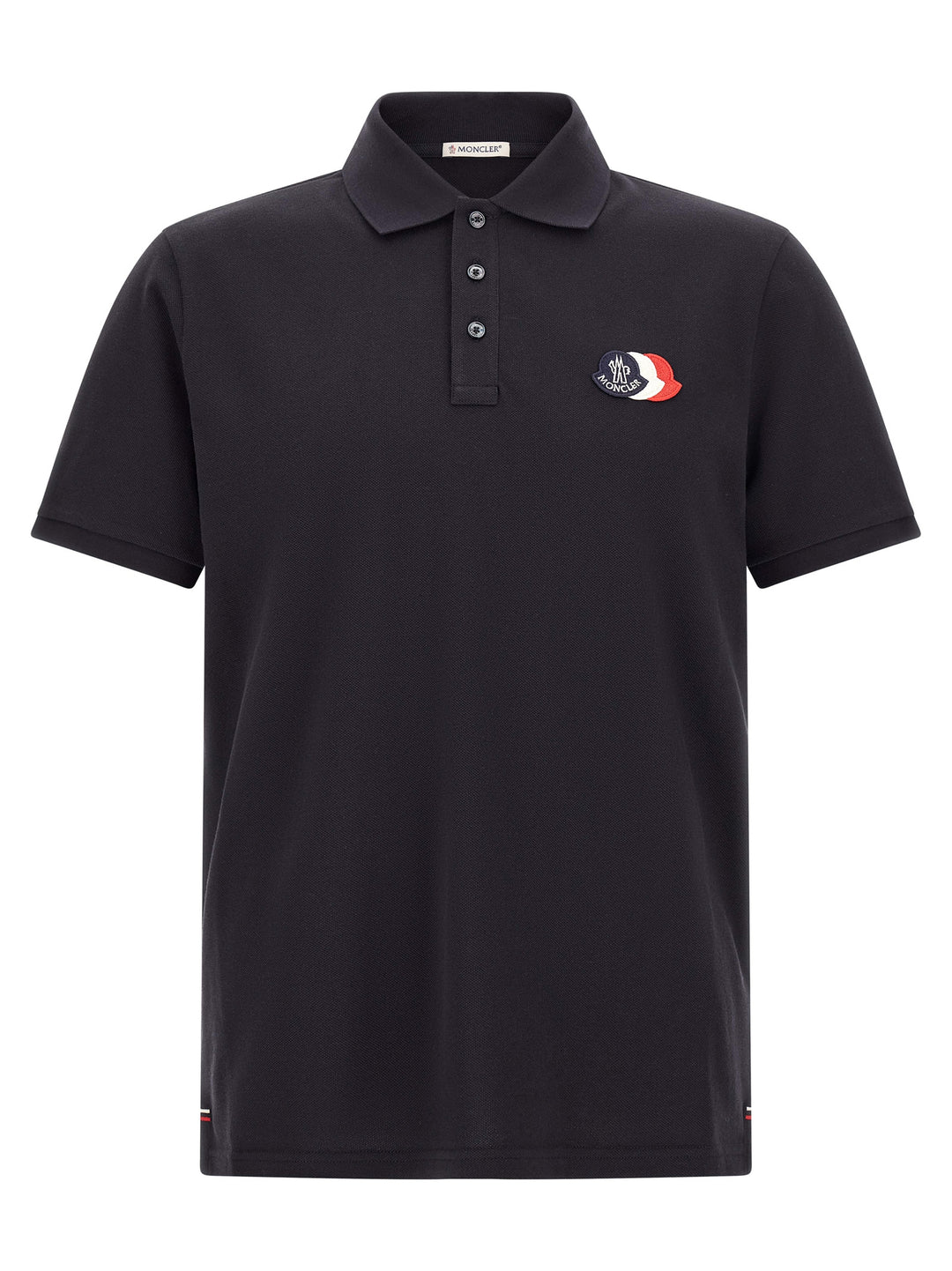 Moncler Triple Logo  Shirt Polo - Blue | 66caf2d22df47543402bd31d2feea4f6a7407376