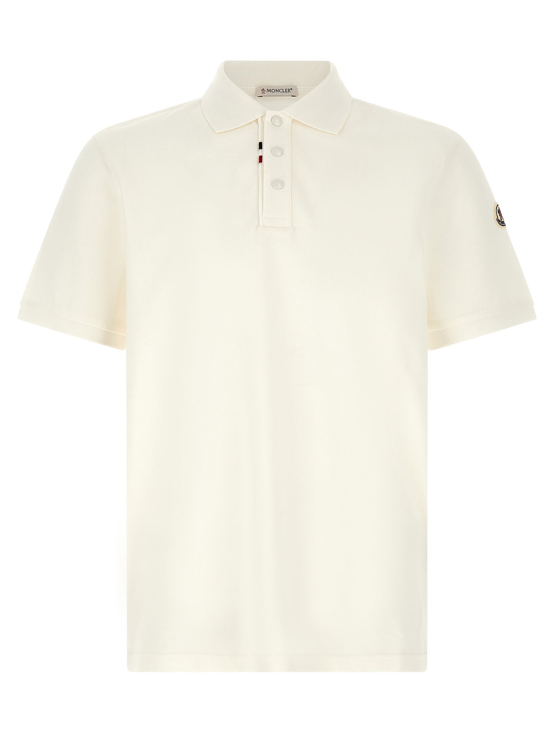 Moncler Logo Patch  Shirt Polo - White | 88649cf2e82772dab84ecd90824376898f242fbc