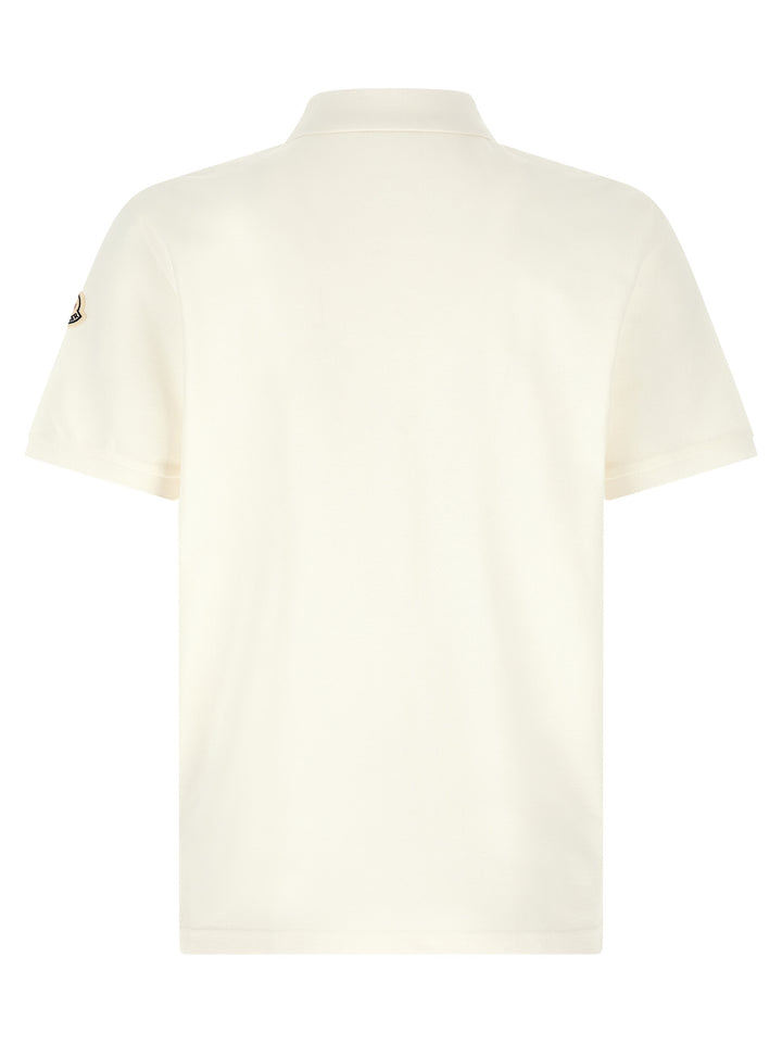 Moncler Logo Patch  Shirt Polo - White | c4265cbdc5068416acfc943a14006307905035e6
