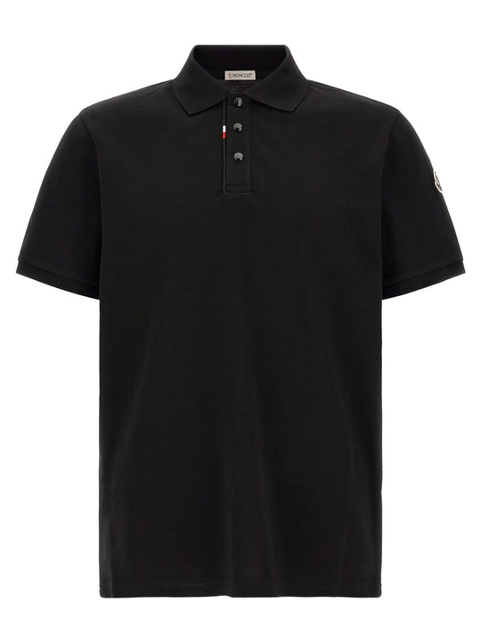 Tricolor Detail Shirt Polo Black