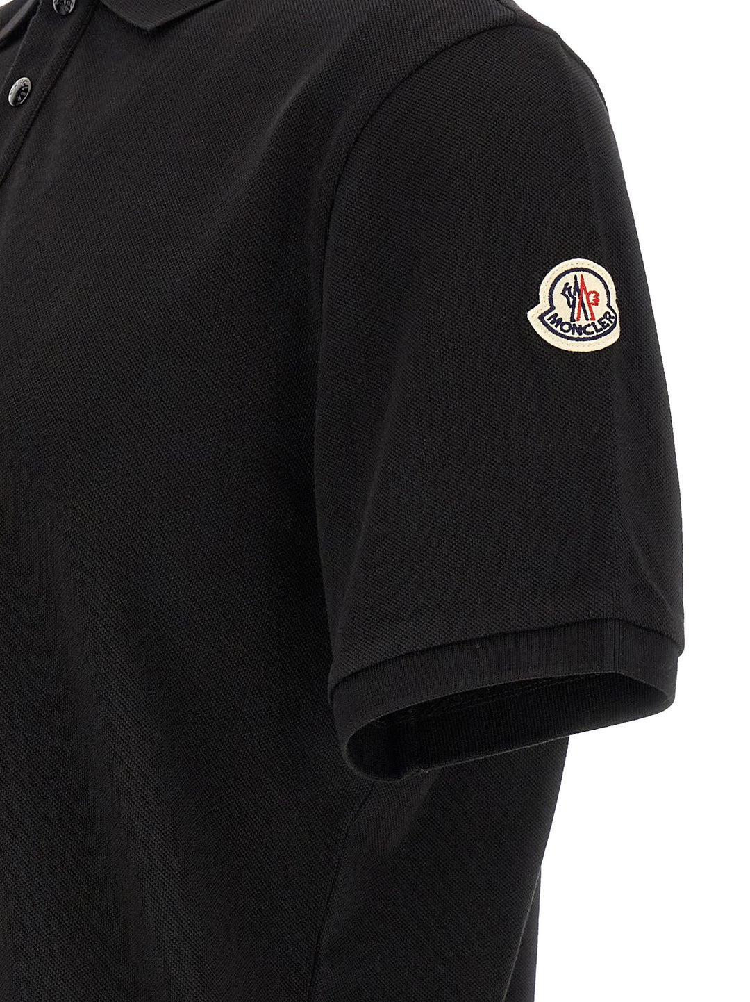 Moncler Tricolor Detail  Shirt Polo - Black | c2a6d3ea10b2443579d9c17dee95a9a3d450c744