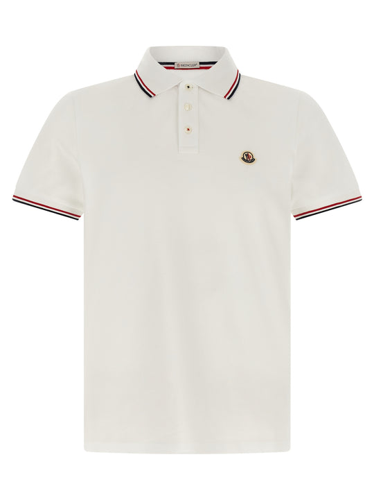 Tricolor Trim Shirt Polo White