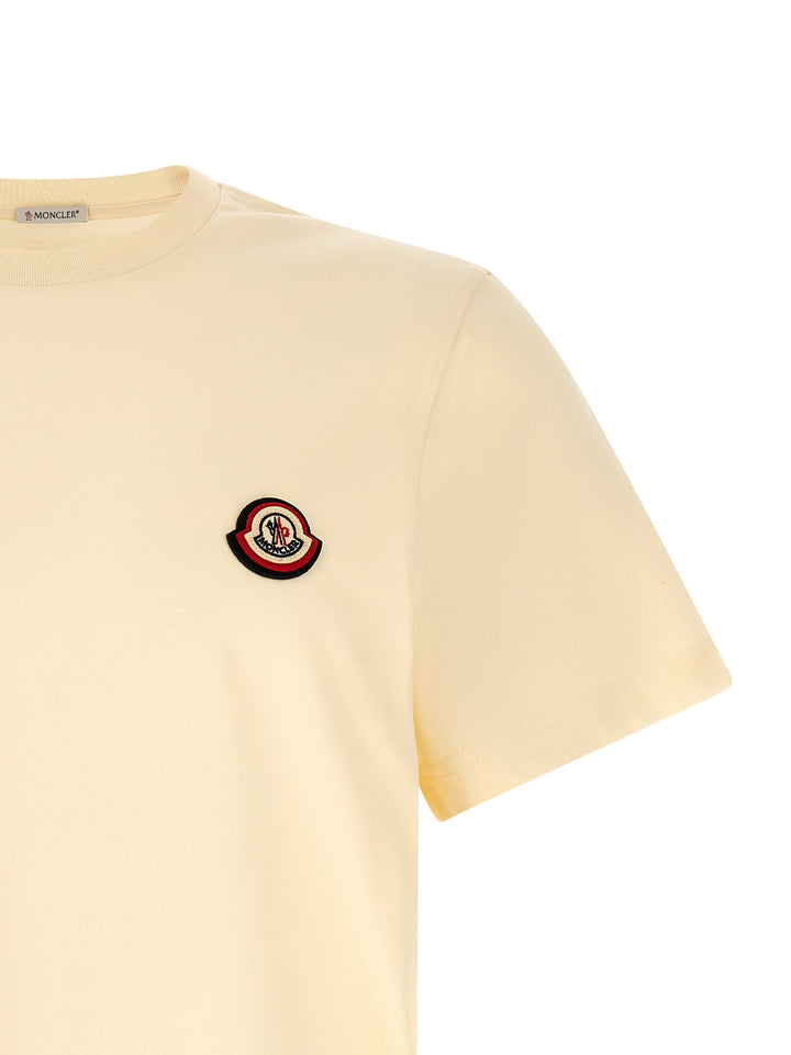 Moncler Logo Patch T-shirt - White | 9516fd155b6d60565368526245fbe1b1bf6b52ce