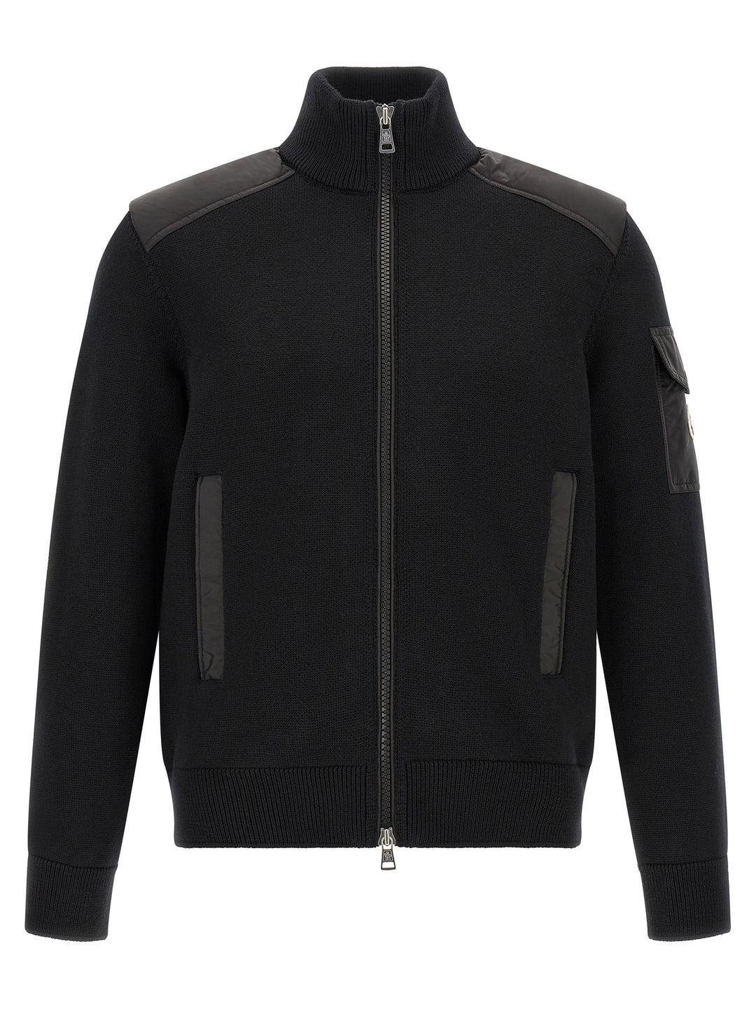Moncler Padded Wool Zip-Up Sweaters and Cardigans - Black | 5e628a6a517bfbe70eda7aaaa8a4d27702e2fab8