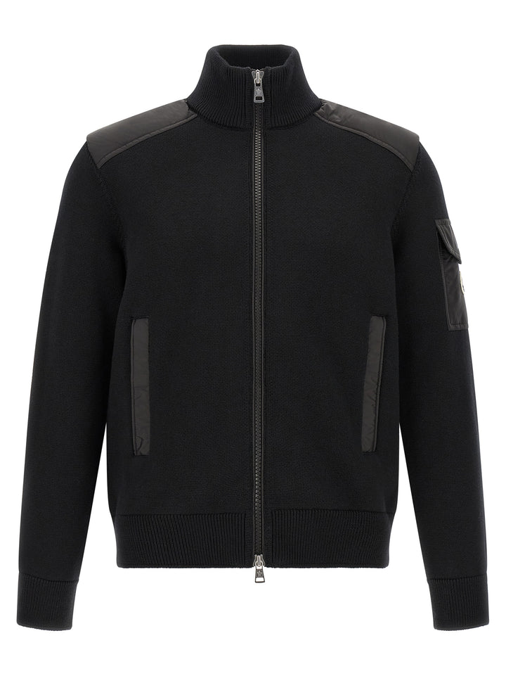 Moncler Padded Wool Zip-Up Sweaters and Cardigans - Black | 5e628a6a517bfbe70eda7aaaa8a4d27702e2fab8