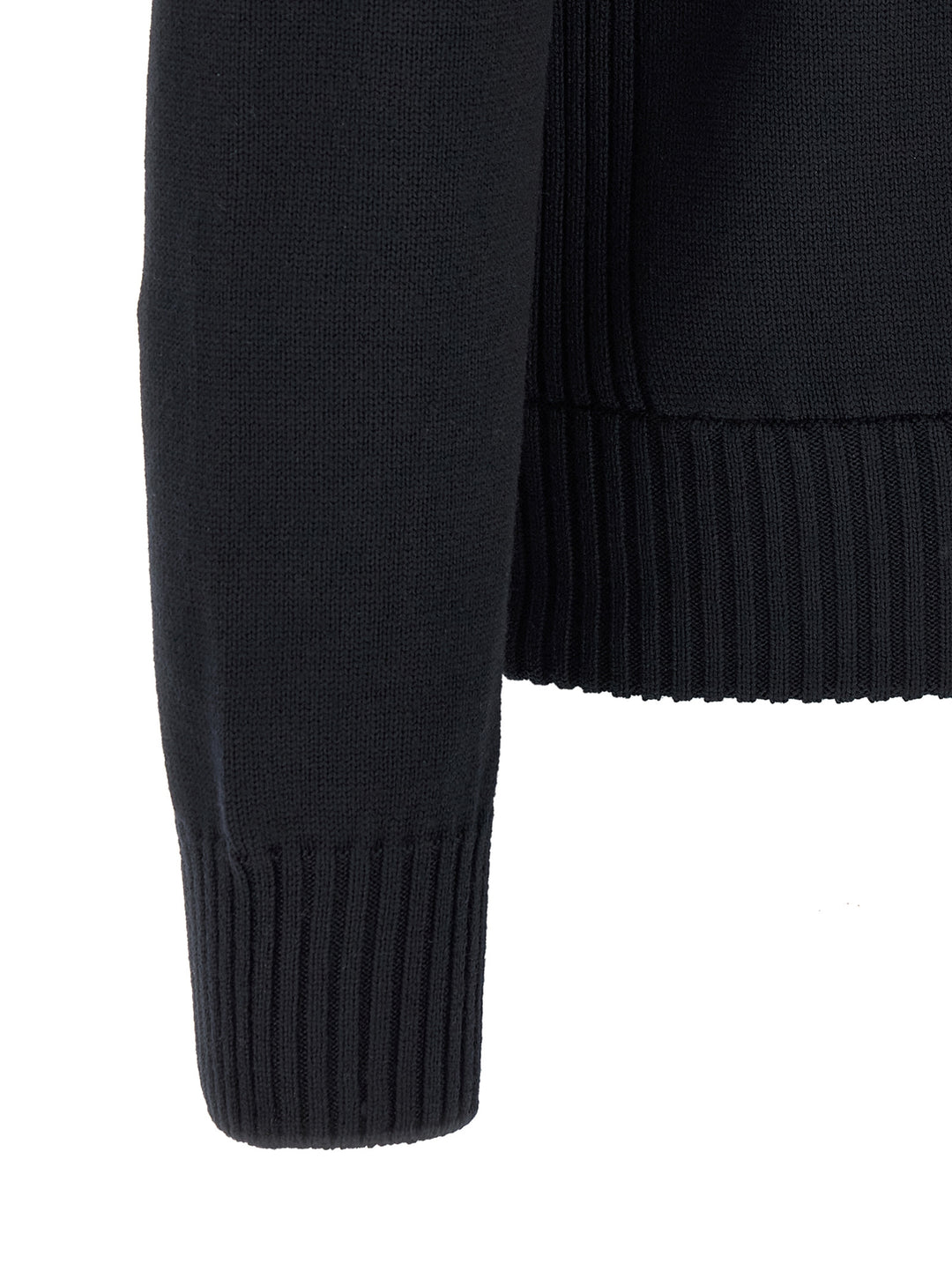 Moncler Two-Material Cardigan Sweaters and Cardigans - Blue | 6c33237286d66f4300469c1d54dc20f26aac4064