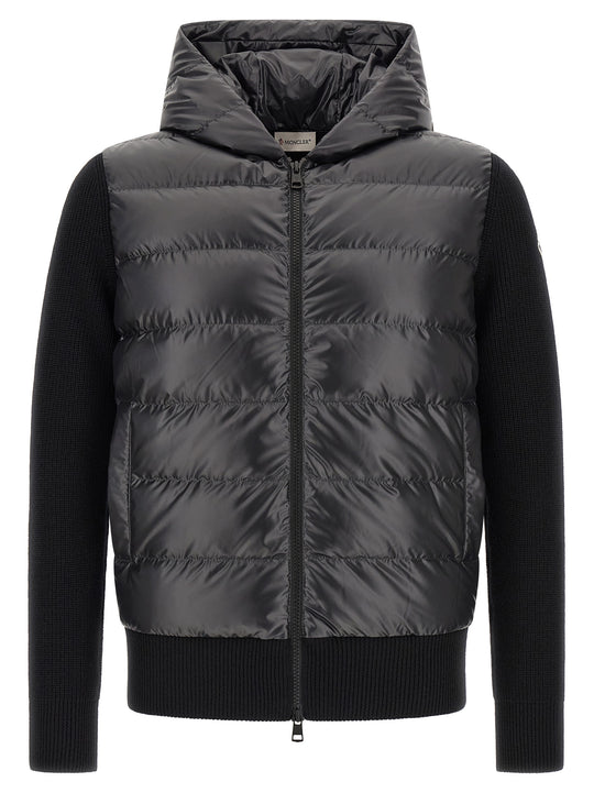 Padded Cardigan With Hood Sweaters And Cardigans Black