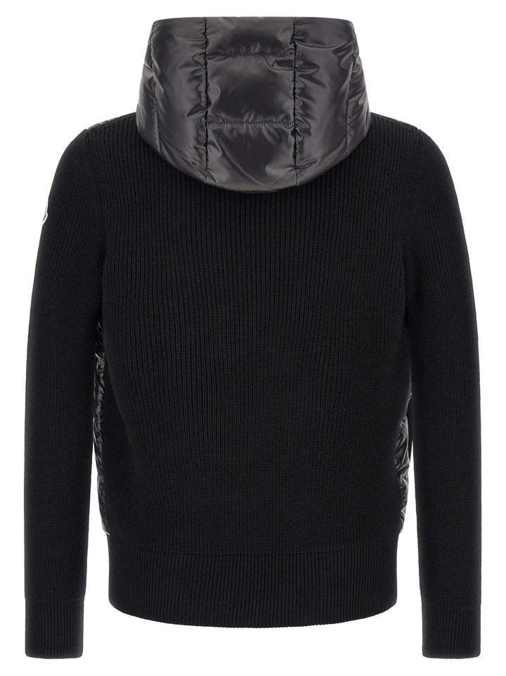 Moncler Padded Cardigan With Hood Sweaters and Cardigans - Black | 6e5526a0fc38dd38078d7d2ecf741181b4ff5000