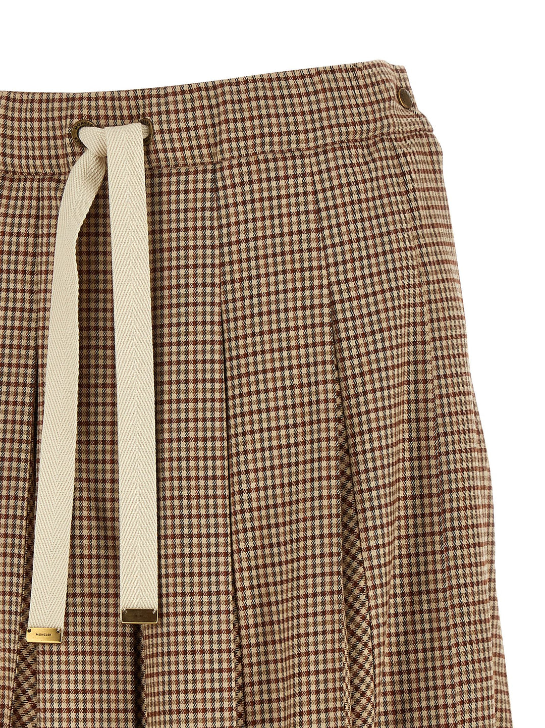 Moncler Pleated Midi Skirt Skirts - Beige | 241cbee47fbc6424979f61d3249f000e2d8f5243