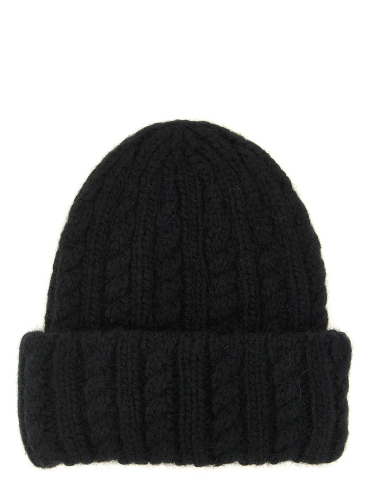 Moncler Braided Beanie Hats - Black | 96c6566ad7b3d5255f0e952b0cf75a3734dacf16