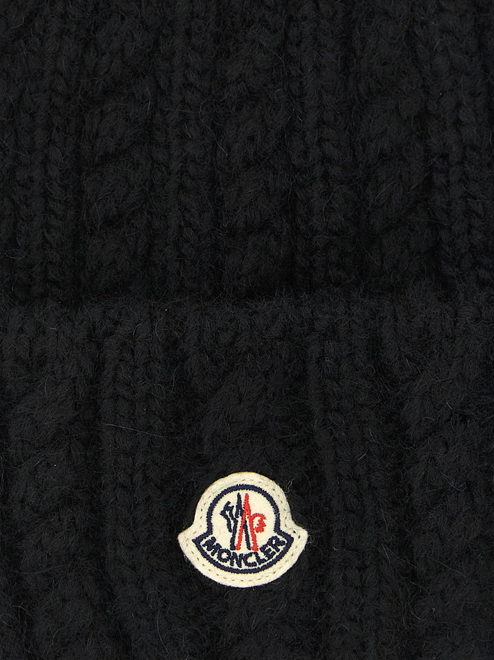 Moncler Braided Beanie Hats - Black | 3b8d87214fbafa0cec09f6d668a031ad267c6fa1