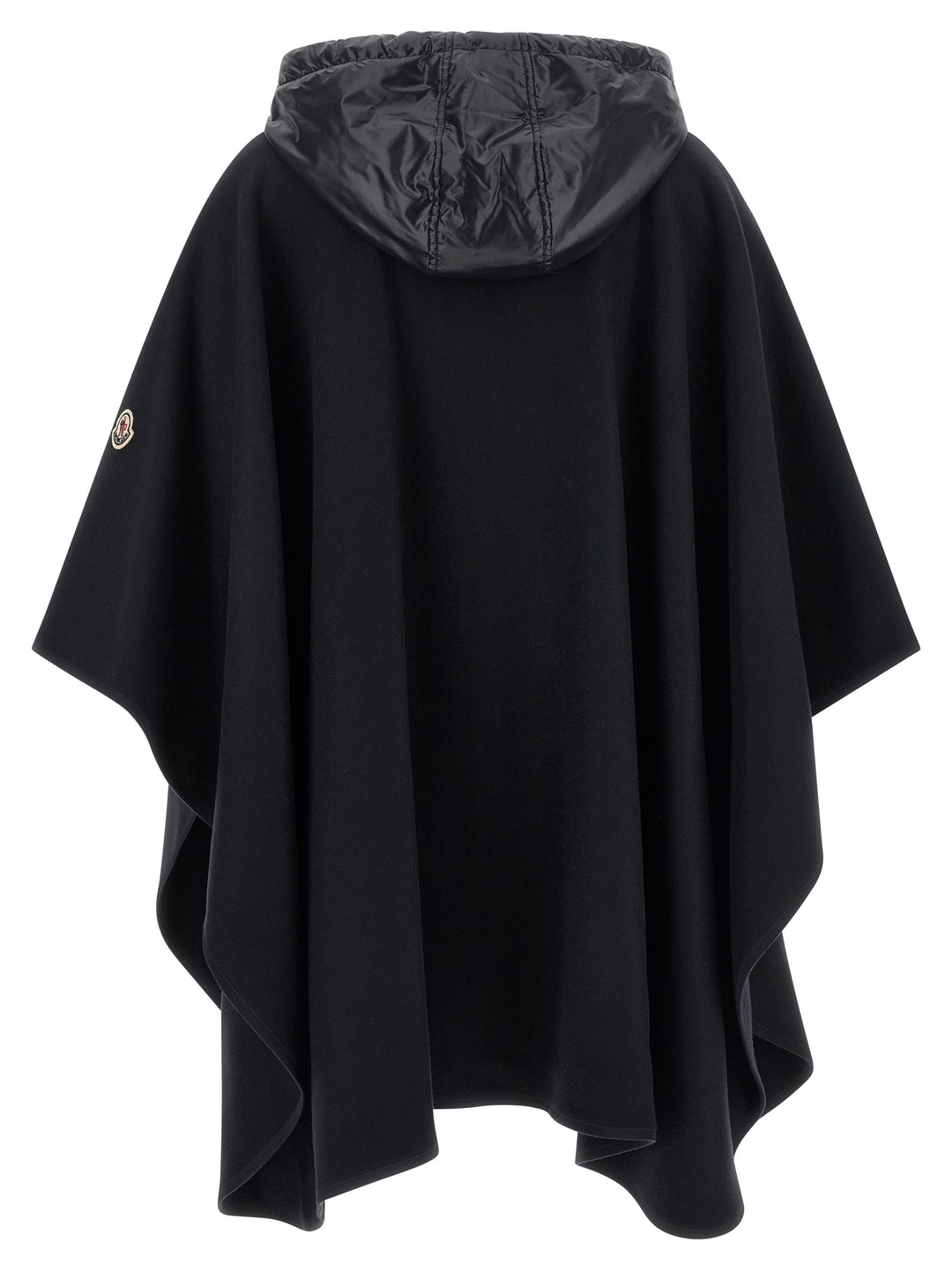 Moncler Two-Material Cape Capes - Blue | c7ae302a246387d913db44144334ed51640c4741