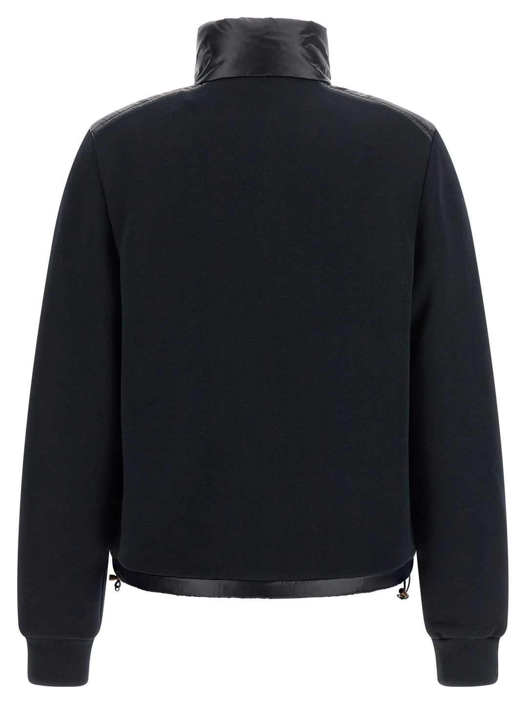 Moncler Two-Material Padded Cardigan Sweaters and Cardigans - Blue | 77e60082488bb8de54023b3f9a59dcb053bc8308