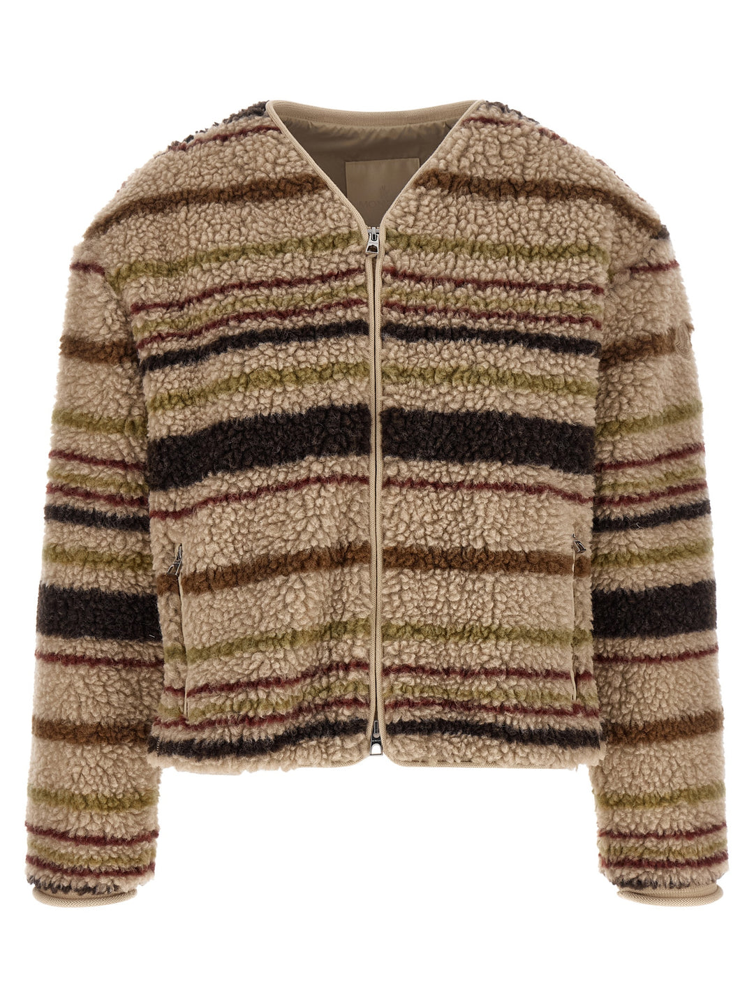 Moncler Teddy Effect Cardigan Sweaters and Cardigans - Brown | 59d836f8b13a6aa8c6f8a0450e7ee92a629f62ba
