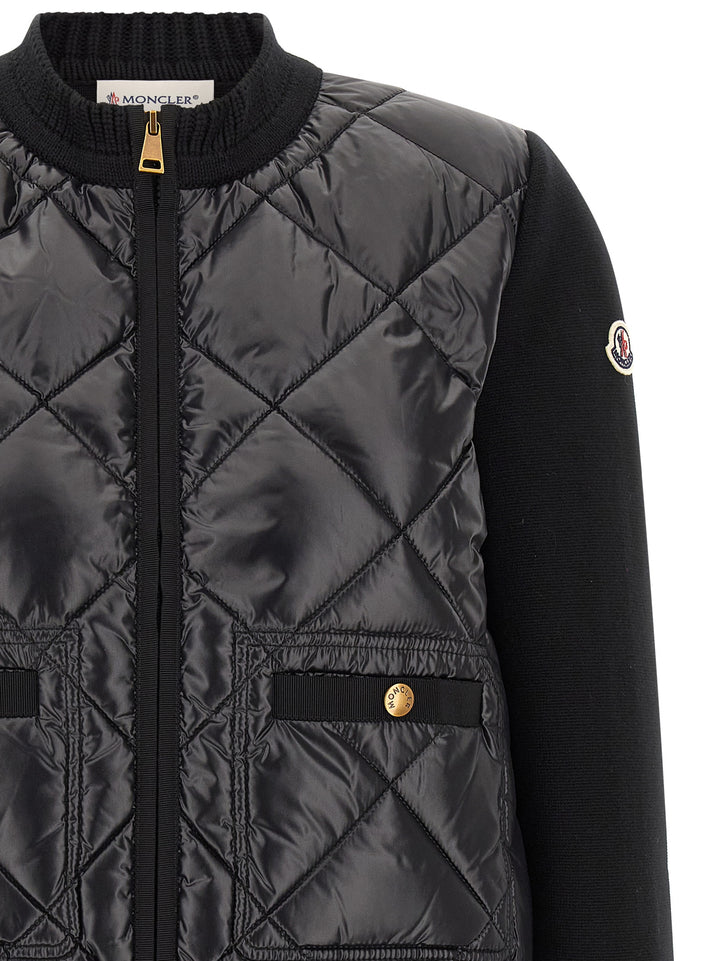 Moncler Padded Cardigan Sweaters and Cardigans - Black | e0bcbc0716fbe173f721ee2c40e52dbf8408e473