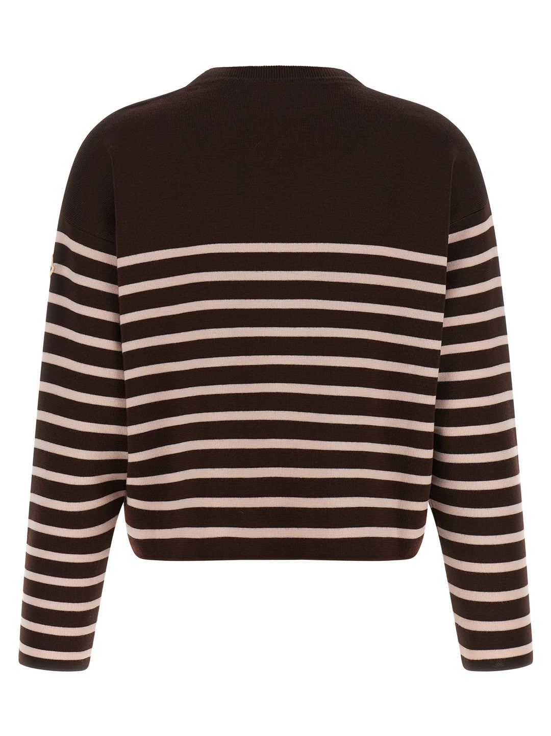 Moncler Striped Sweater With Embroidery Sweaters and Cardigans - White | 537063d7a461d8053cdf29b66249344b6d56c881