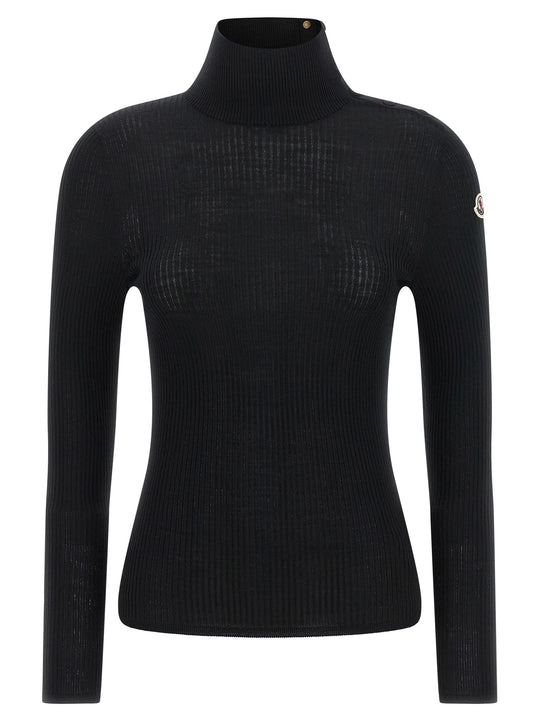 Logo Turtleneck Sweater Sweaters And Cardigans Black