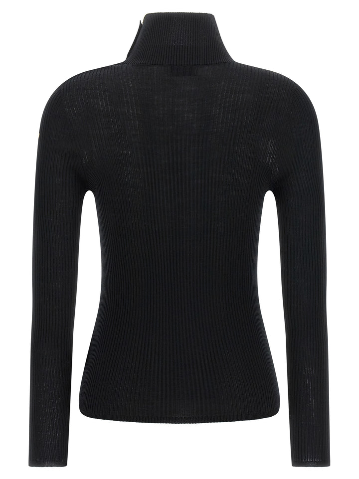 Moncler Logo Turtleneck Sweater Sweaters and Cardigans - Black | 22b166f6a1c5a476d9e6147de4be97586c567f4e