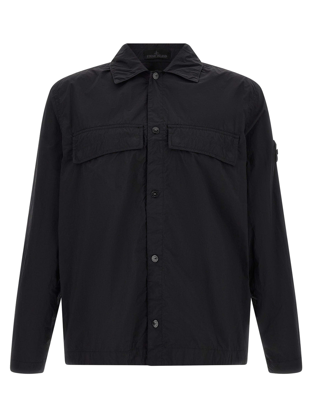 Stone Island Badge Stone Island Ghost Shirt and Blouse - Black | 2372e14c050fd8c53cd77d15f484d73483c4032e