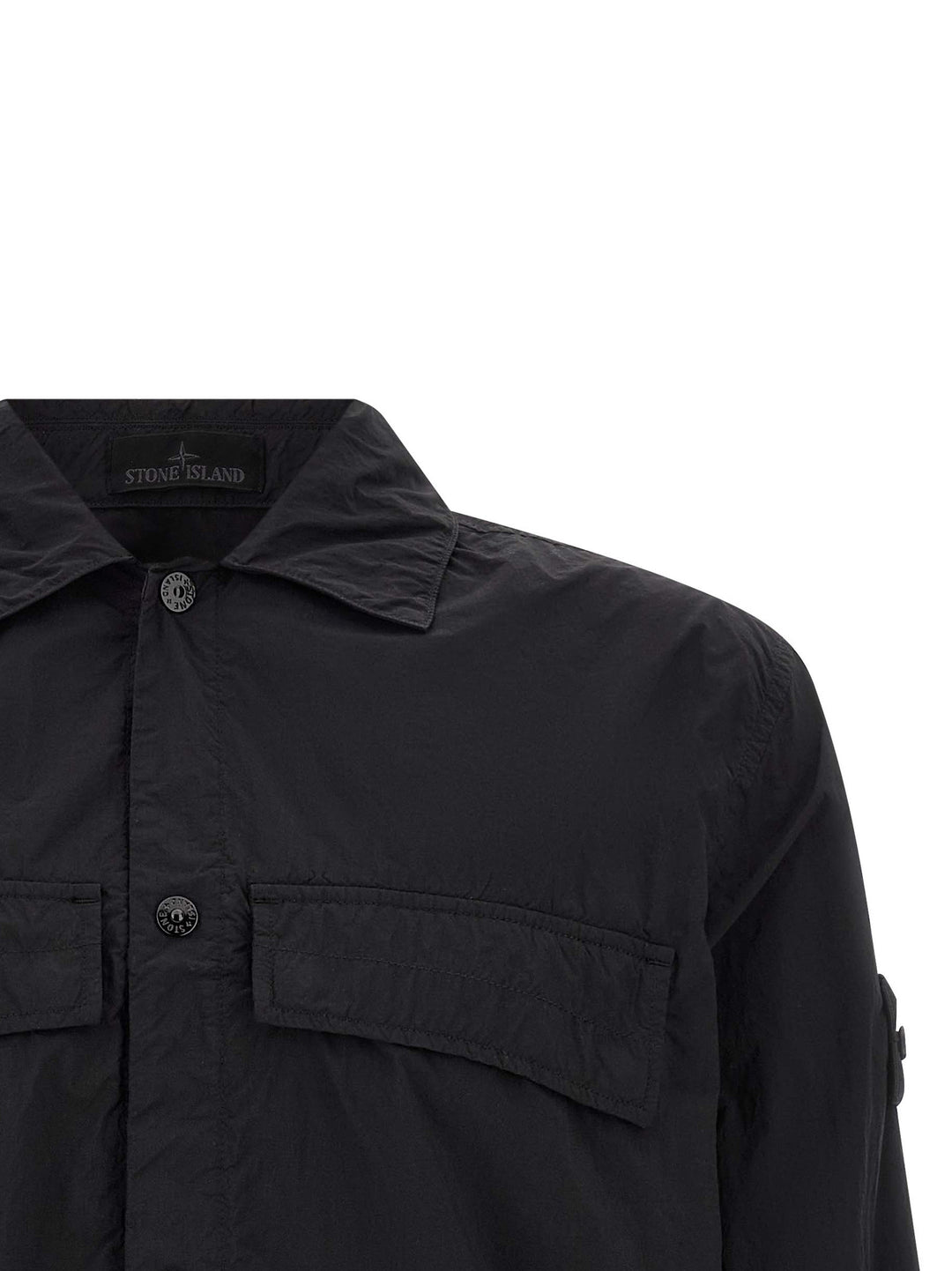 Stone Island Badge Stone Island Ghost Shirt and Blouse - Black | 9f4b7cdefb6915183804679d23121f0c32b1e443