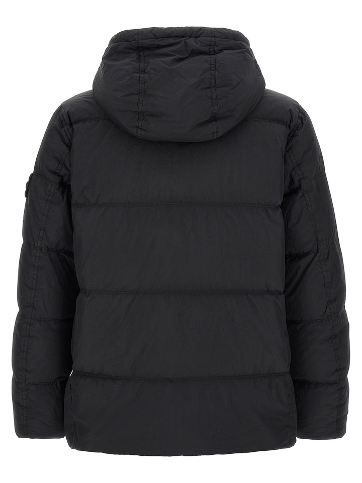 Stone Island Ruffled Effect Down Jacket Puffer Jackets - Blue | b913de66c231328d6628b11d6ae43788efd95743