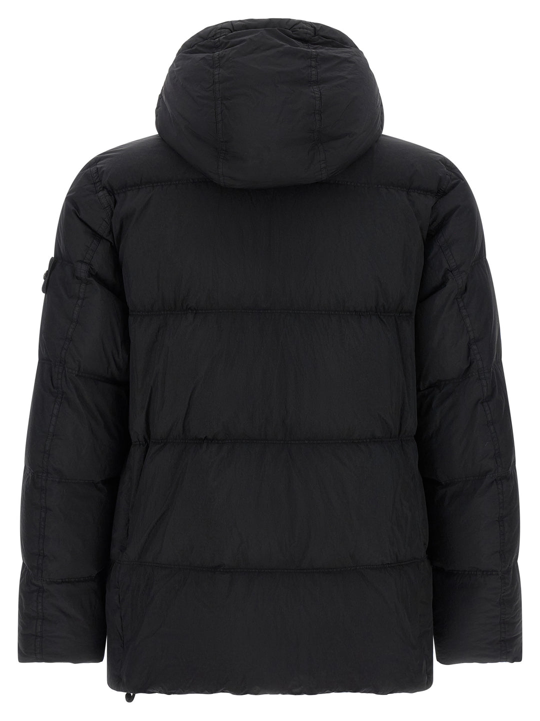 Stone Island Crinkled-Effect Down Jacket Puffer Jackets - Black | 20b04ae9cf2bbb8dd4aff064997063259648089c