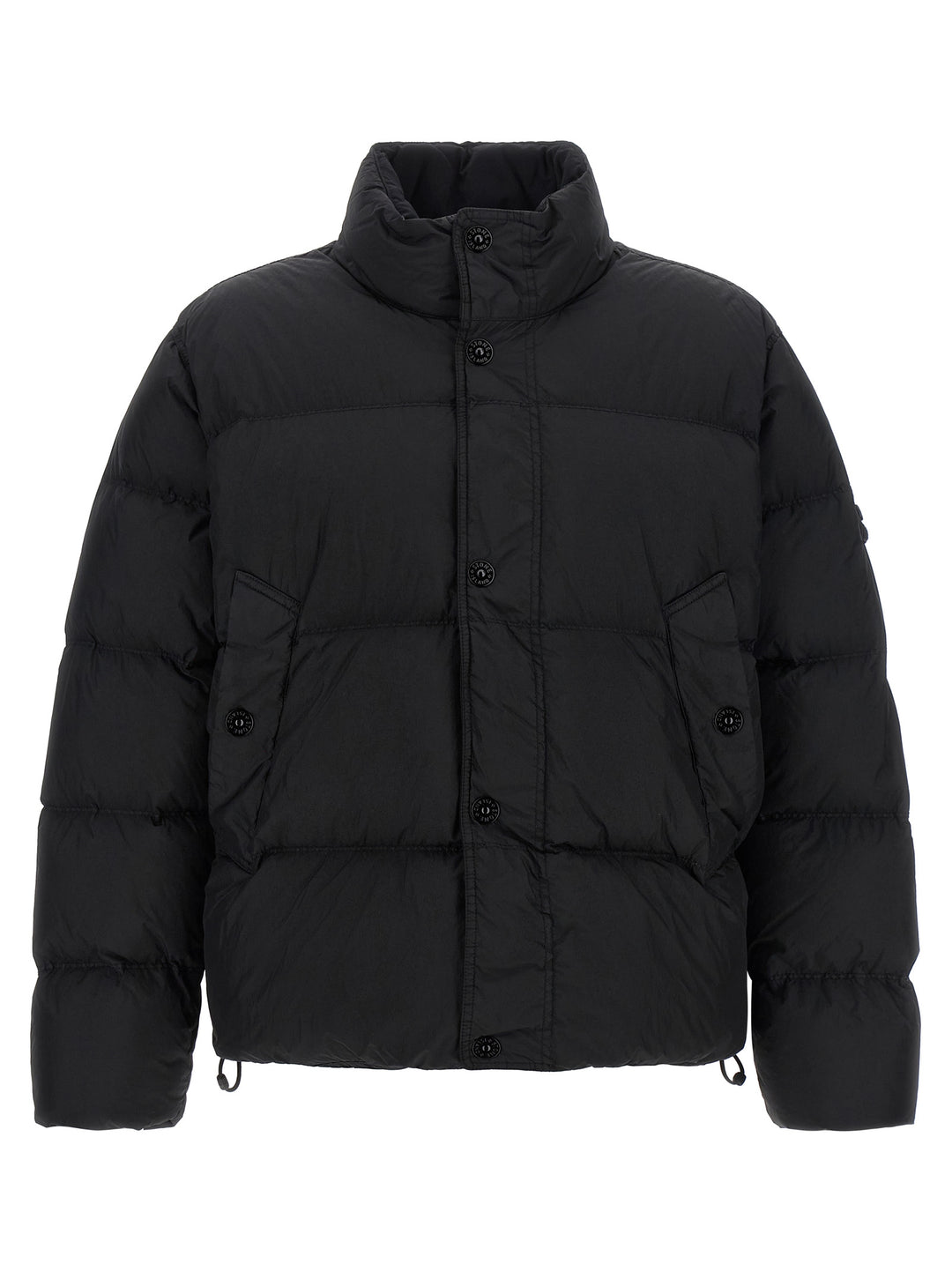 Stone Island Short Down Jacket Puffer Jackets - Black | 6b28ee52423180150b8391d59ba3d98058b89e37