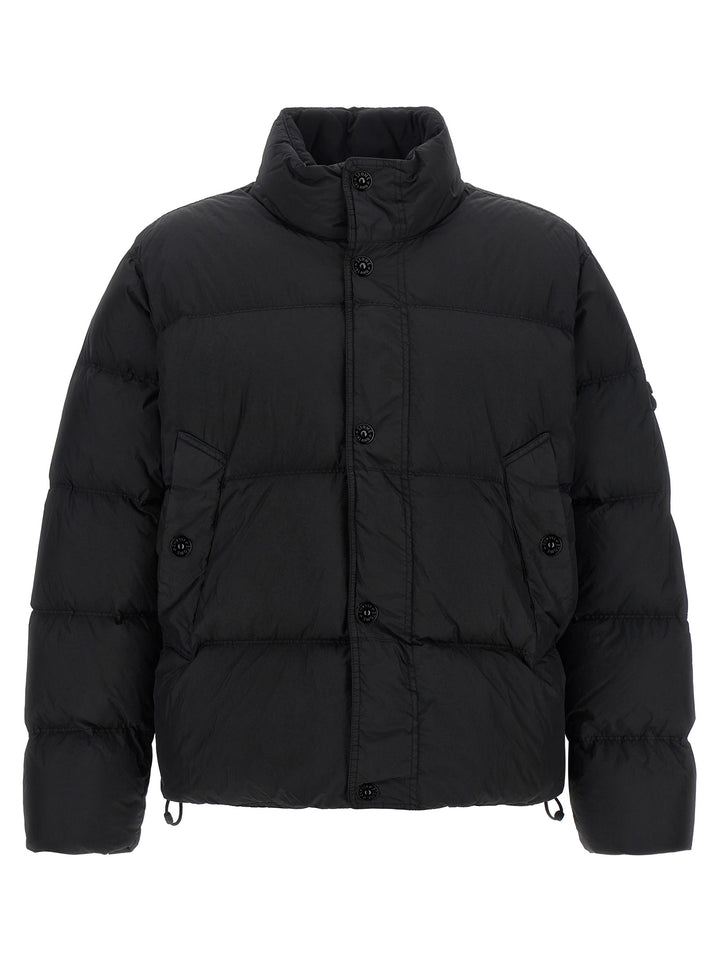 Stone Island Short Down Jacket Puffer Jackets - Black | 6b28ee52423180150b8391d59ba3d98058b89e37