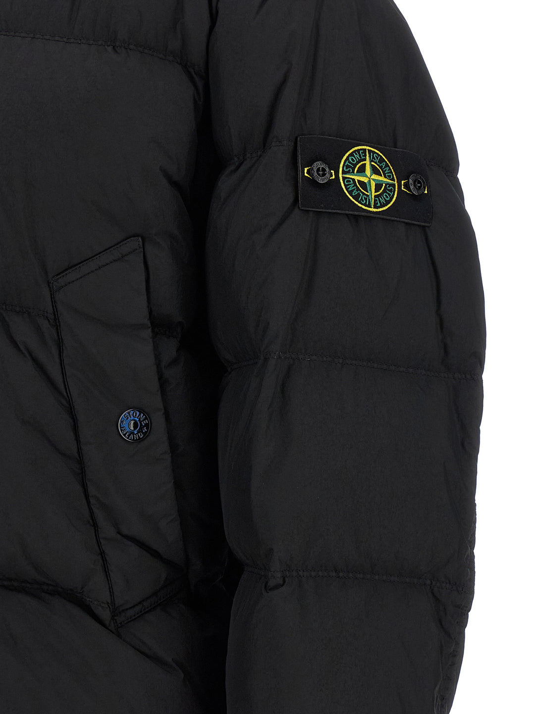 Stone Island Short Down Jacket Puffer Jackets - Black | 632915f9be15e12958e24b74a1c9b5e626b74b0b