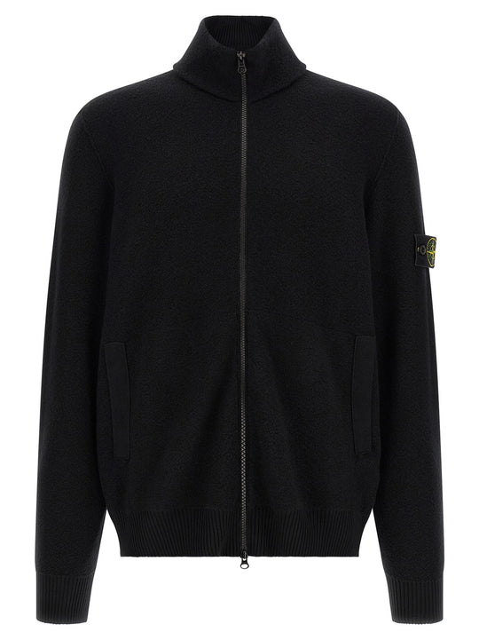 Badge Stone Island Sweaters And Cardigans Black