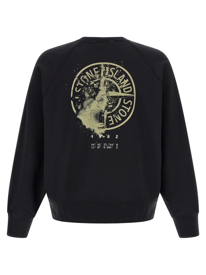 Stone Island Print Sweatshirt - Black | 7853151d19642637ce4d41ed159dc06289e03613