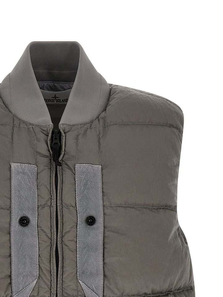 Stone Island Crinkled Effect Vest Gilet - Gray | 0f1e5fb65497d6c8aa9a1639d7bbe9a7f3f5185f